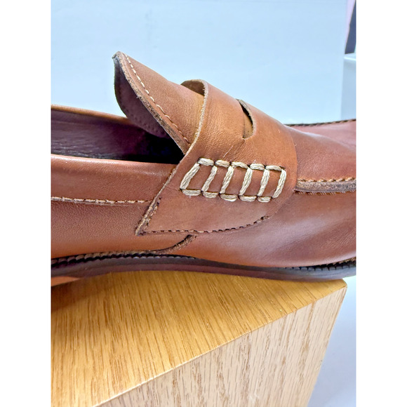 Blake McKay Brown Leather Penny Loafers Classic Dress Shoes Men’s 11 main image 3
